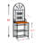 25.75 in. W Steel Standard Baker's Rack with Wine Bottle Storage