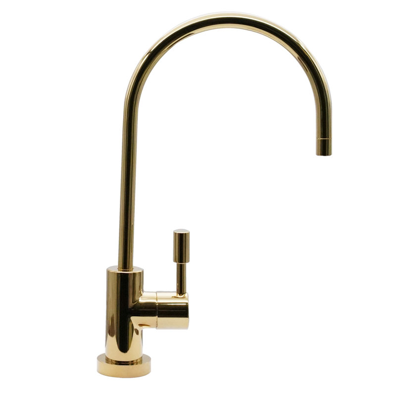 Westbrass Kitchen Faucet with Soap Dispenser, Polished Brass
