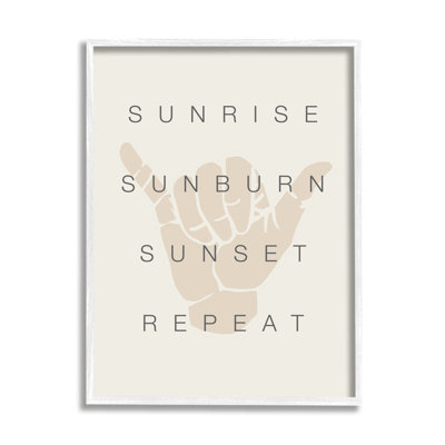 «Sunrise Sunburn Sunset Sunset Beach» par - Art textuel