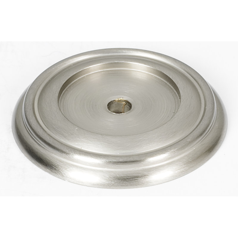 Metal Knob Backplate, Satin Nickel