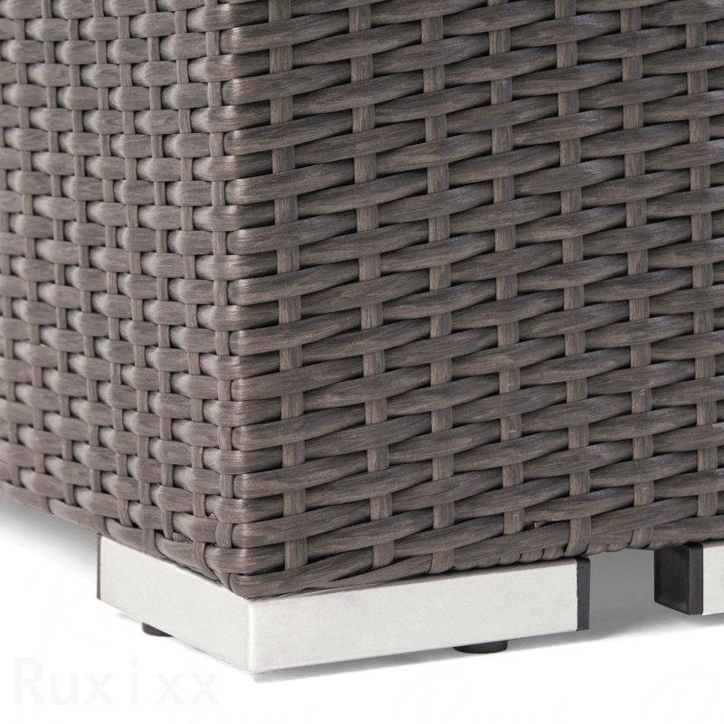 Patio Club Chair Gry + Alu, Gray/Silver