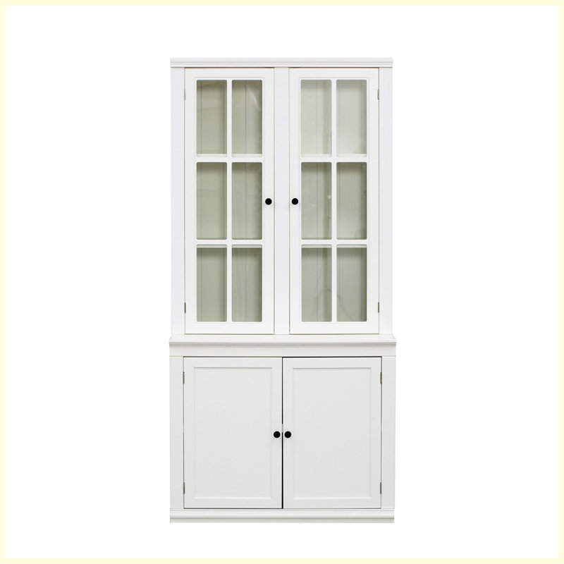 Armoire autoportante moderne avec porte vitrée et rangement pour les couloirs