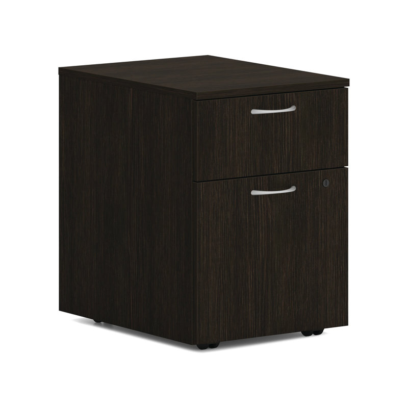 Piédestal mobile HON MOD, 1 boîte / 1 tiroir-classeur, l 15 po, chêne Java, Chêne de Java