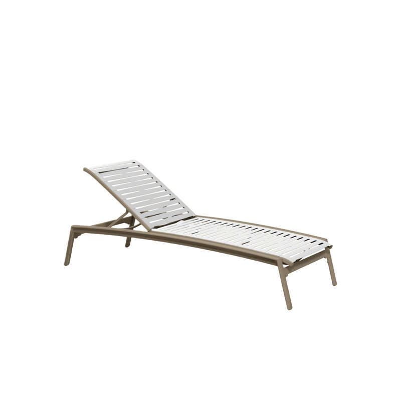 Elance Outdoor Chaise Lounge, Snow Vinyl, Moab