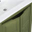 Petit meuble-lavabo 24 po avec lavabo en céramique, portes à fermeture douce et tablette réglable 24 po
