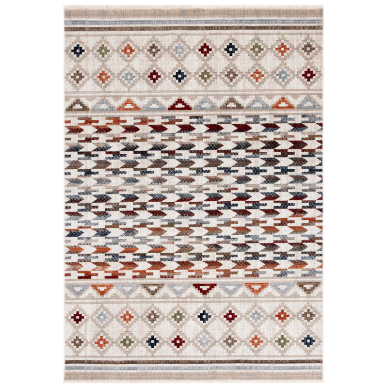 Tapis Lauren Ralph Lauren 1162 ivoire / bleu rouille, Rectangle de 5 pi x 8 pi