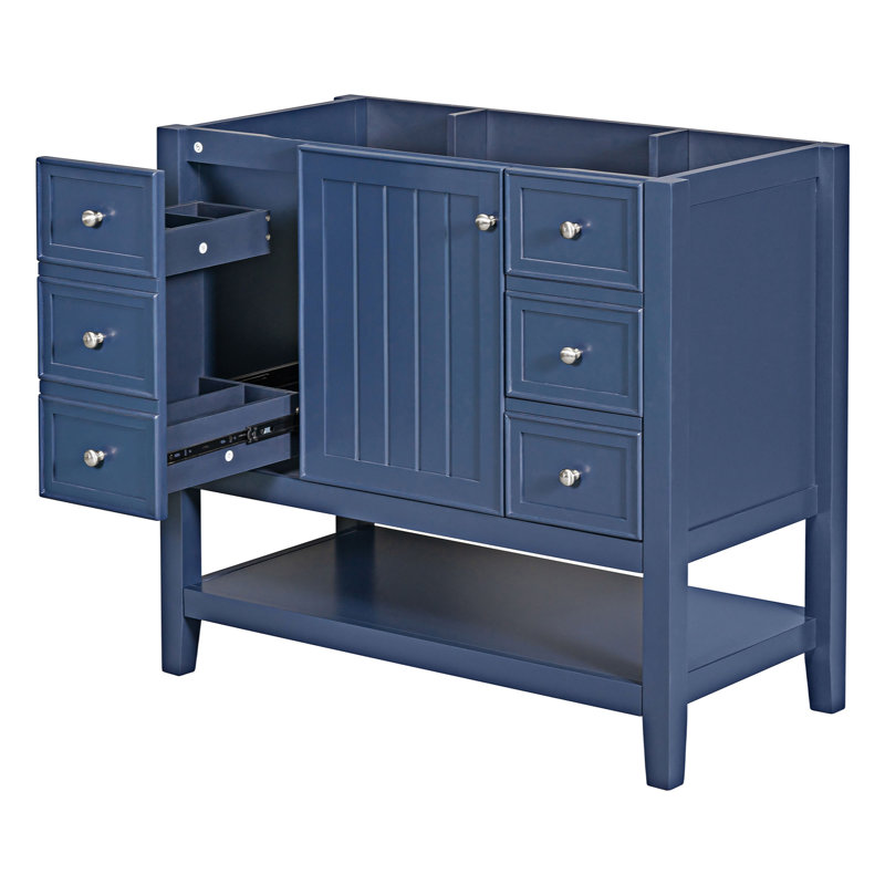 Base de meuble-lavabo simple en bleu seulement