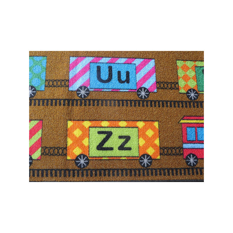 Tapis jaune/brun tissé à la machine, Rectangle 7 pi 11 po x 9 pi 10 po