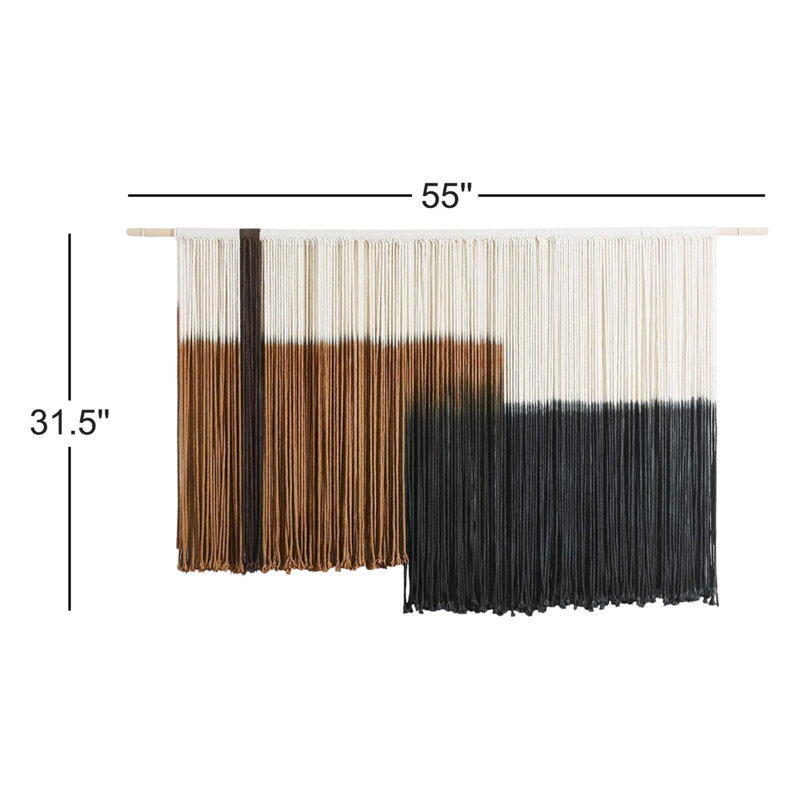 Décoration murale en macramé
