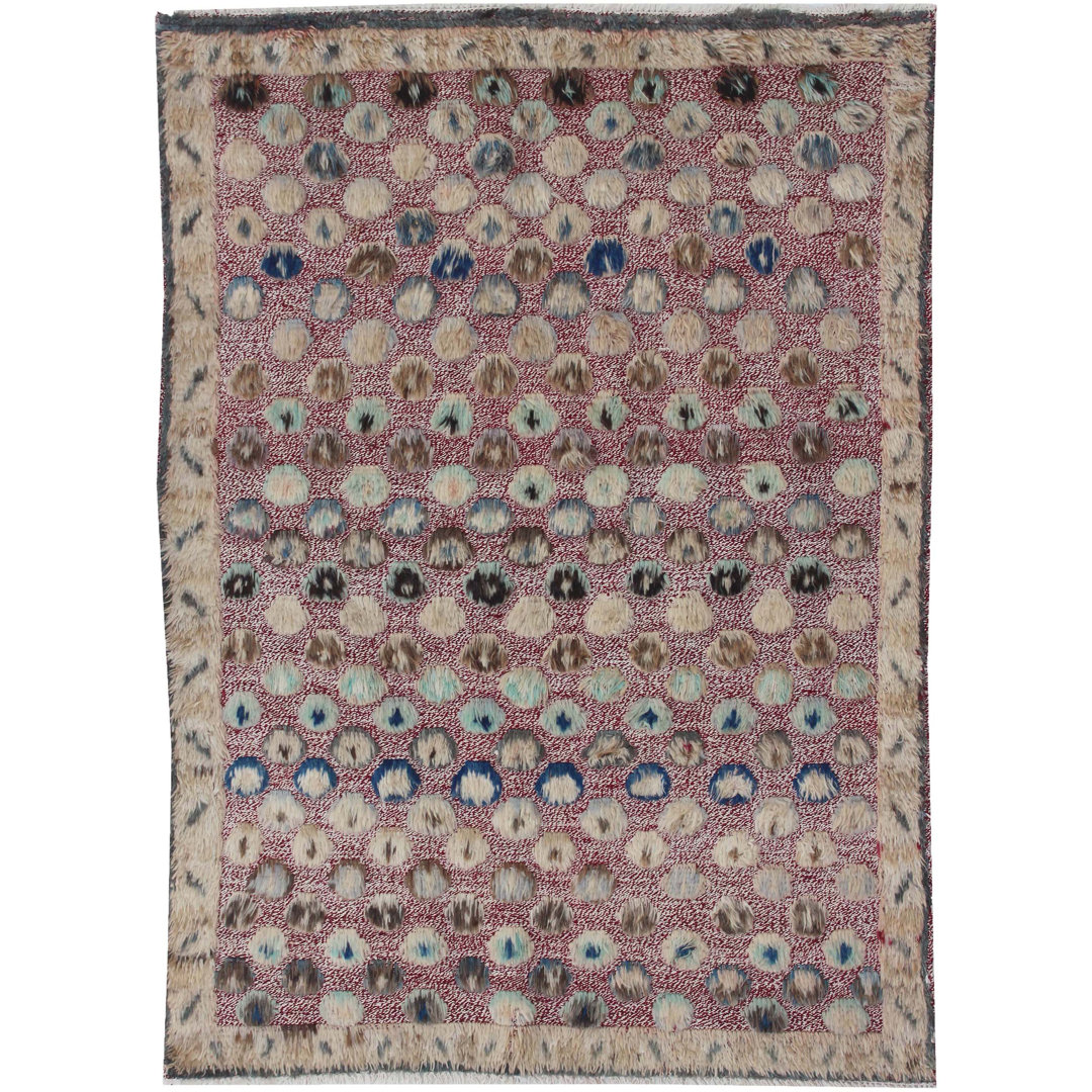 Geometric Hand Knotted 131cm X 184cm Area Rug