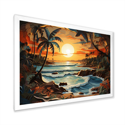 Coastal Collage At Sunset I - Décoration murale moderne