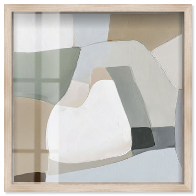 Tableau Chalk Valley I Shadowbox, par Art Remedy, cadre blond, 61 x 61 cm