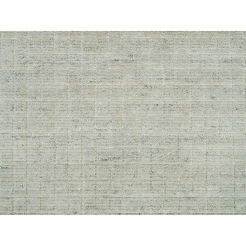 Tapis ivoire 10 pi x 13 pi 9 po en laine noué à la main moderne 14C1AB54C77C4D7F8B54AFB9369E97A7