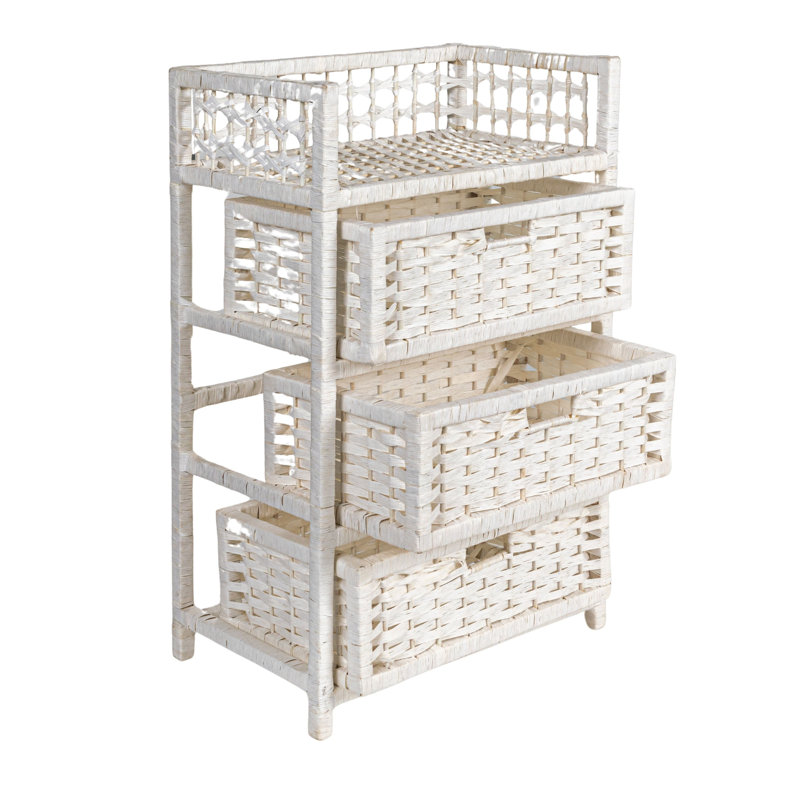 Pollark 3 Drawer Storage Drawer, White