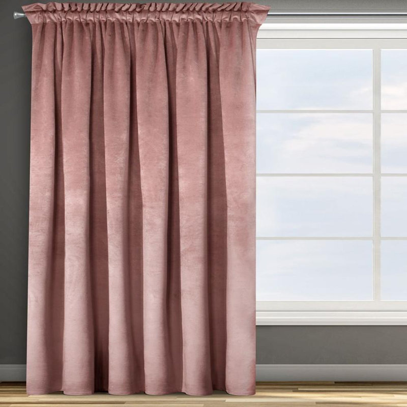 D91 Rosa Slot Top Blackout Curtain, Pink