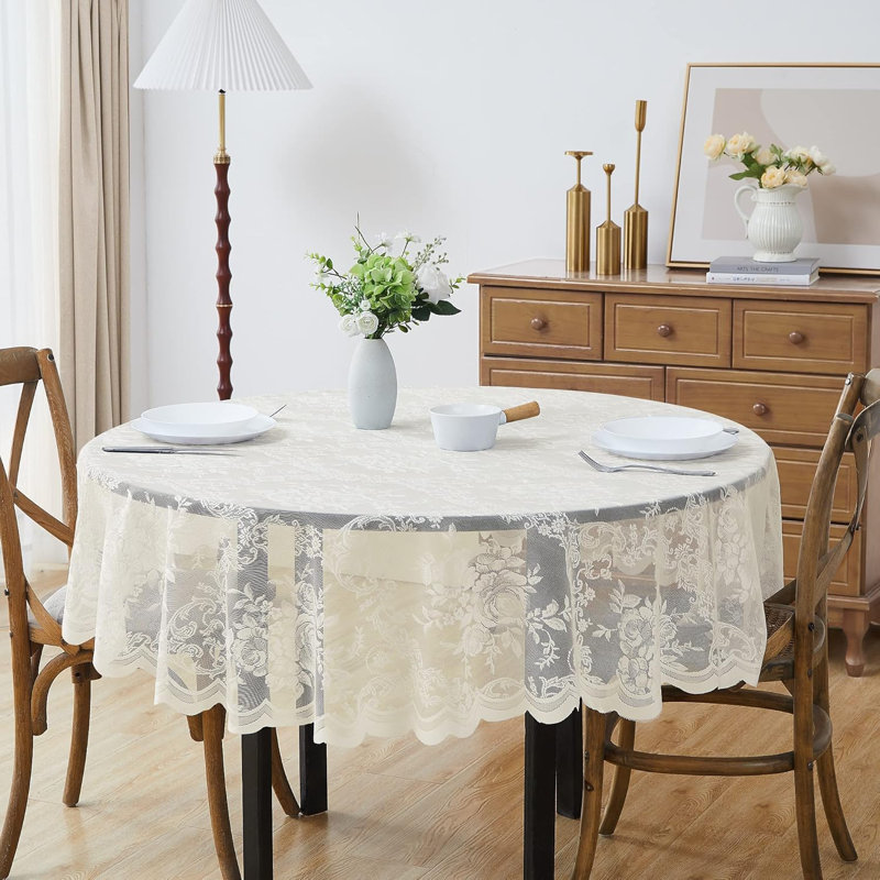 Nappe Lace, Ivoire ivoire, Nappe ronde: 36 po