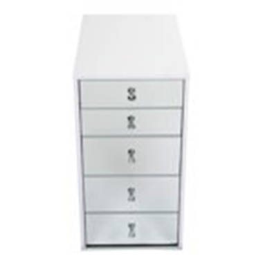 Impressions Vanity SlayStation Makeup Vanity Storage Drawer Unit with 9 Drawers (Bright White)