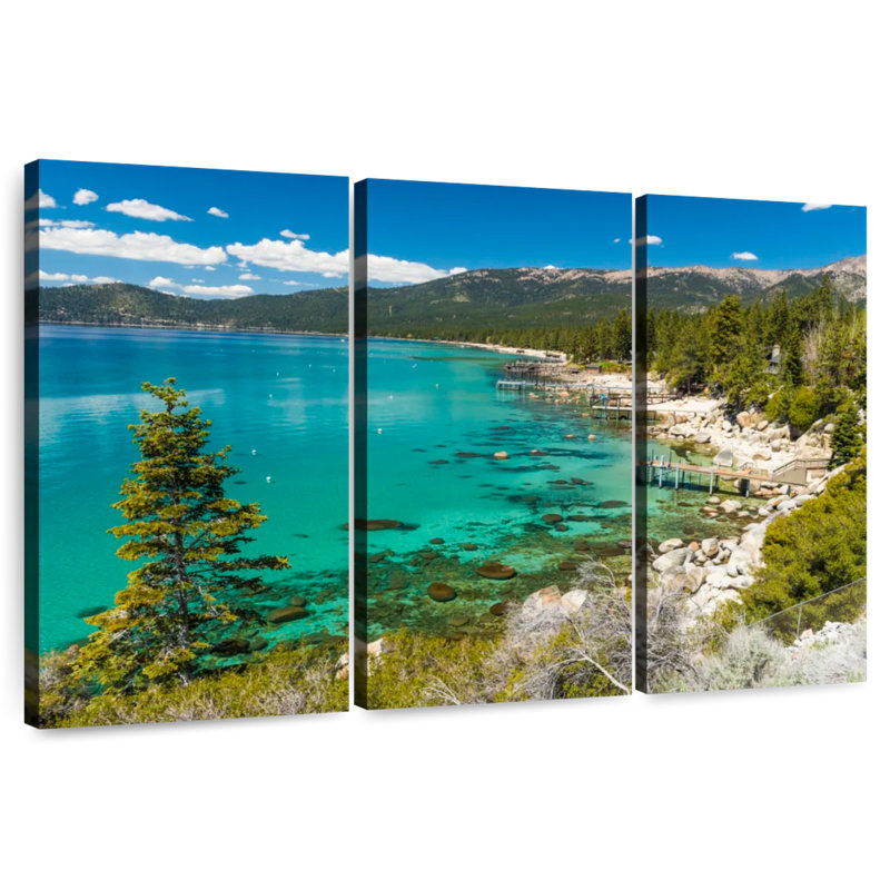 Plage cachée d'Alvord Lake Tahoe, H 28 po x l 45 po
