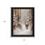 «Santa's Winter Stroll», art mural noir encadré