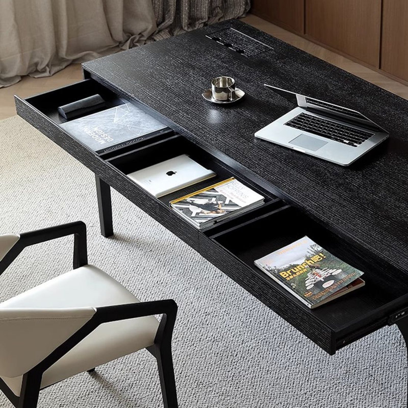 Bureau moderne en chêne, 29.53"H*70.87"W*27.56"D