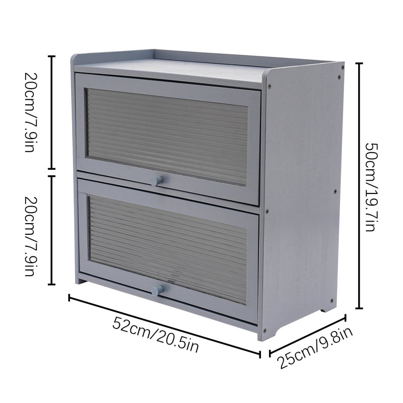 Armoire de rangement Masood, gris