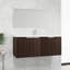 Armoire de salle de bain flottante avec lavabo en résine et porte à fermeture douce