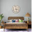 Horloge murale en verre trempé tissé, style rustique beige, décoration intérieure, art mural, idée cadeau unique-1935040693-1935040696