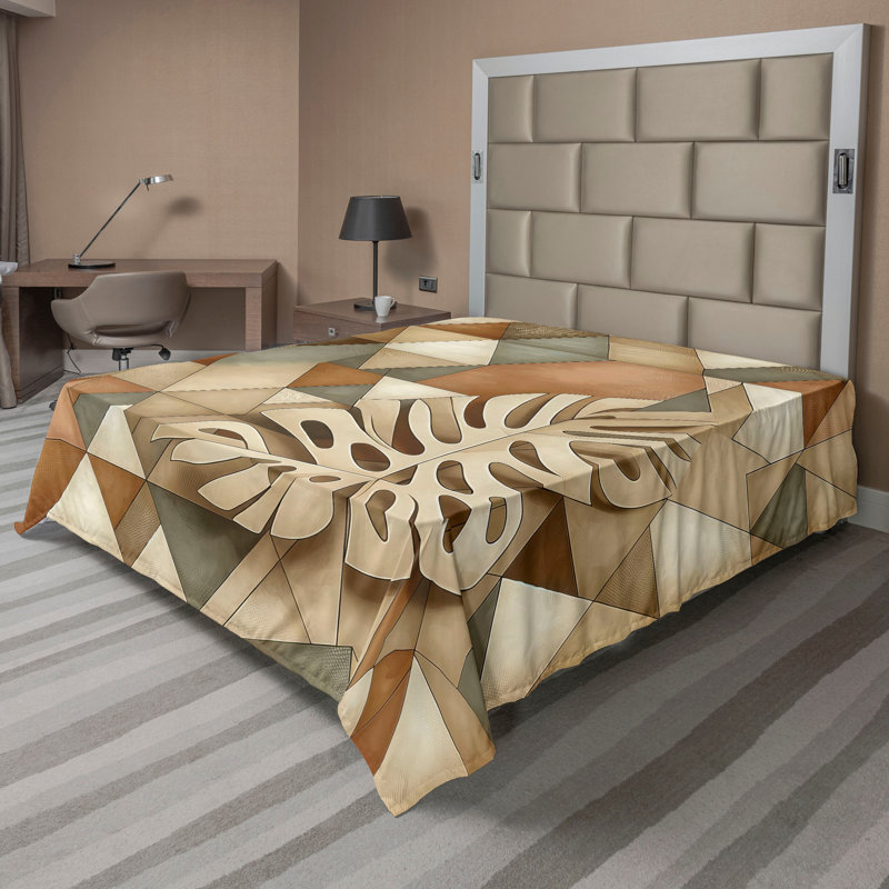 Polyester Geometric Flat Sheet, California King Flat Sheet