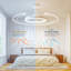  Ventilateur de plafond intelligent réversible avec éclairage et contrôle APP, 6 lumières DEL à intensité variable, ventilateur de plafond intelligent pour le salon, la cuisine et la chambre à coucher