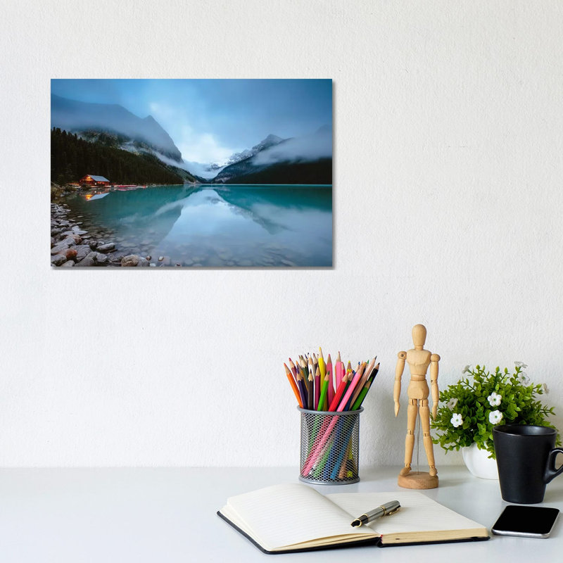 Dawn At Lake Louise by Matteo Colombo - Wrapped Canvas Print, 20.32 cm H x 30.48 cm W