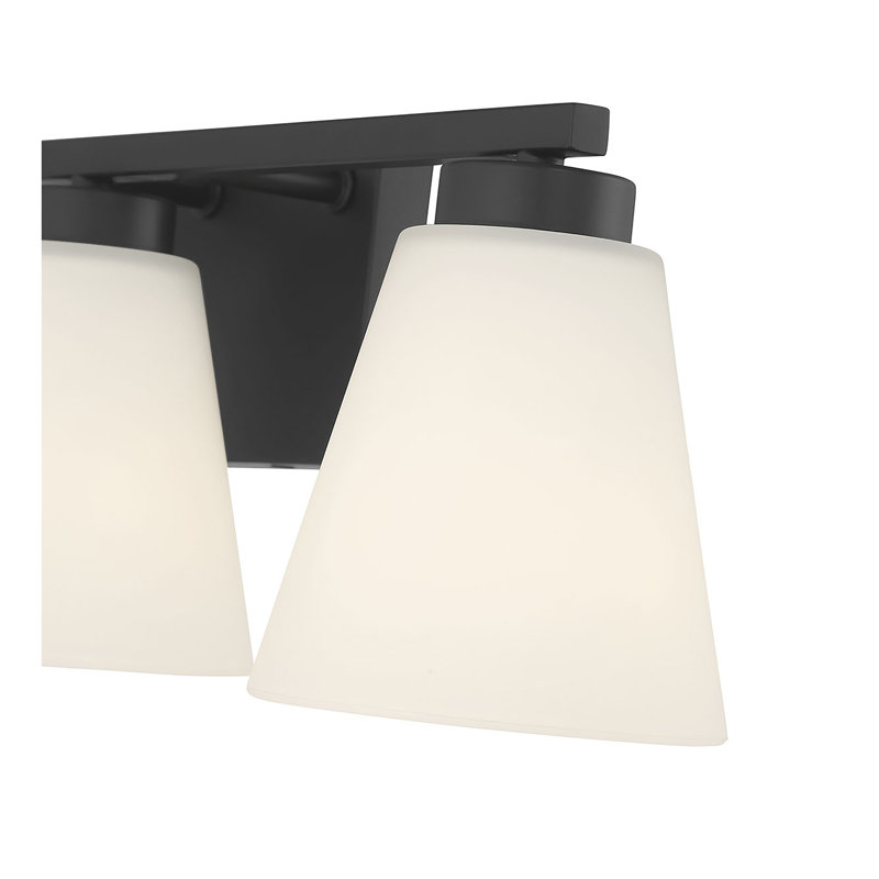 Meuble-lavabo 3 lumières Amiia, Noir, H 7 po x l 22 po x P 6 po, Trois lumières
