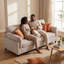 Cloud-Like Comfort Corduroy Loveseat with Mid-Century Charm and Heavy-Duty Construction for Spacious Lounging-129687261