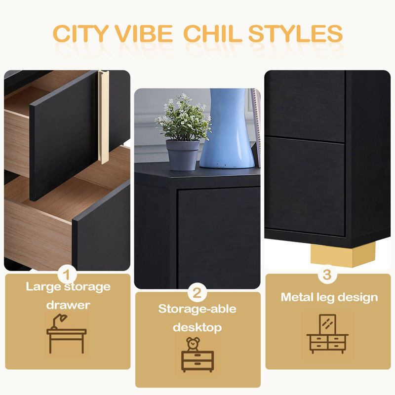 2-Drawer Nightstand