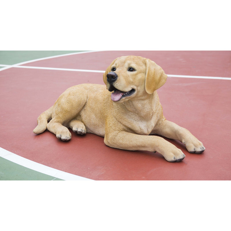 Labrador Retriever Lying Down Statue