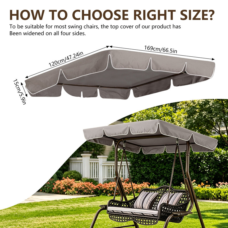 Replacement Canopy, 5.6  ft. x 3.9  ft., Gray