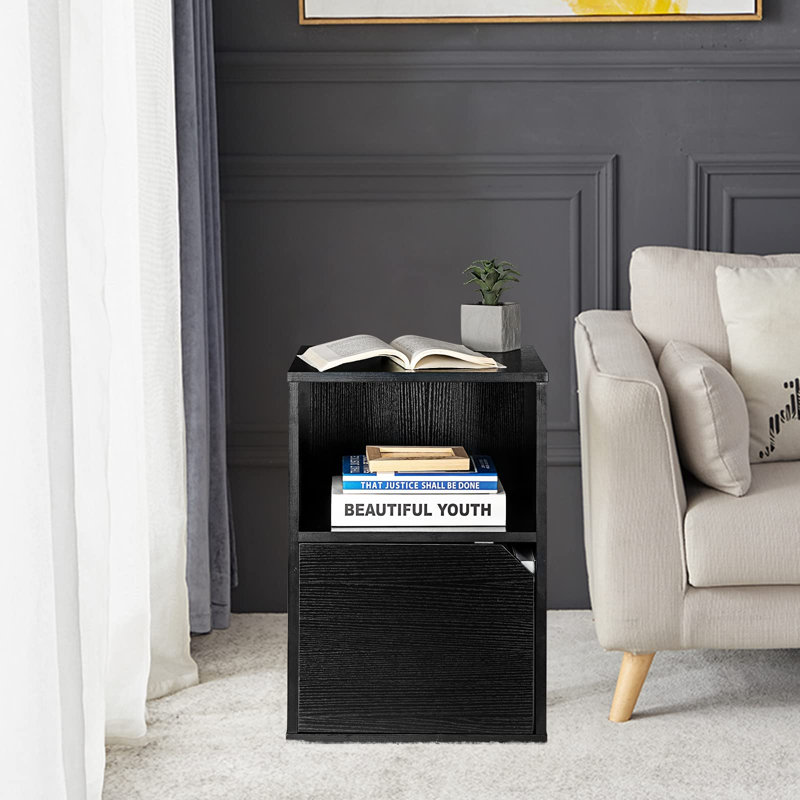 Casundra Block End Table, Black