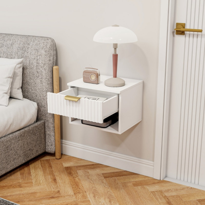 40cm W Engineered Wood Bedside Table