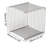 Square Wrought Iron Sofa Side Table, Silver.