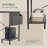 Hussan L-Shaped Metal Base Computer Desk-96847154