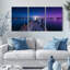 «Night Sky Dock Scene», ensemble de 3 reproductions d'art sur toile tendues sur toile-889699978