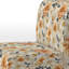 Fauteuil de chambre rembourré orange et beige à motif géométrique Fusion I