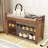 2-Tier Bamboo Shoes Rack Storage Bench With Soft Seat