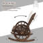 Chaise berçante en bois Outsunny-1184085733