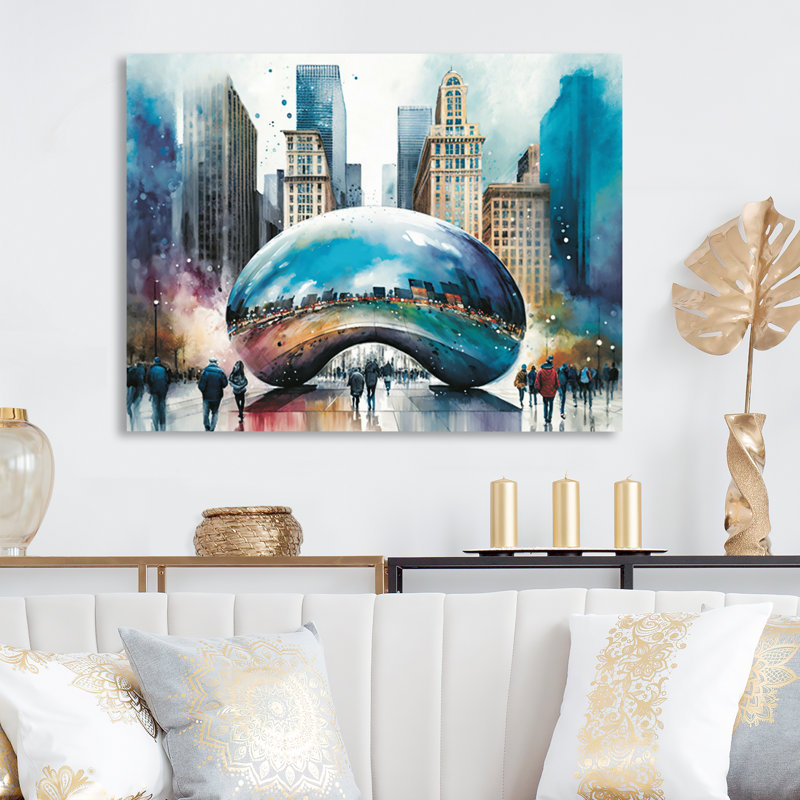 City Architecture I - reproduction sur toile, H 12 po x l 20 po x P 1 po, Toile tendue