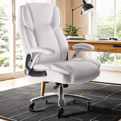 Grande et grande chaise de bureau avec accoudoirs rabattables et réglables