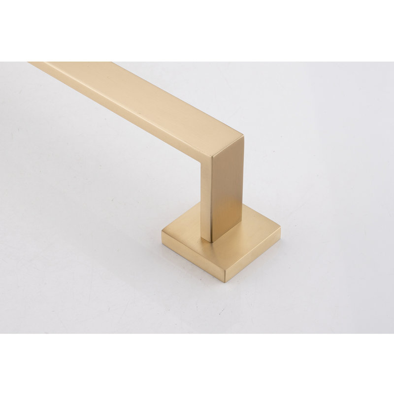 Brushed Gold 4 Bathroom Fixture Kit - Stainless Steel. Modern Style With Hidden Mounting. Scratch & Corrosion . Quick Installation For Every Space Steel Hardware . Holes. Scratch-, Rust-. Simple