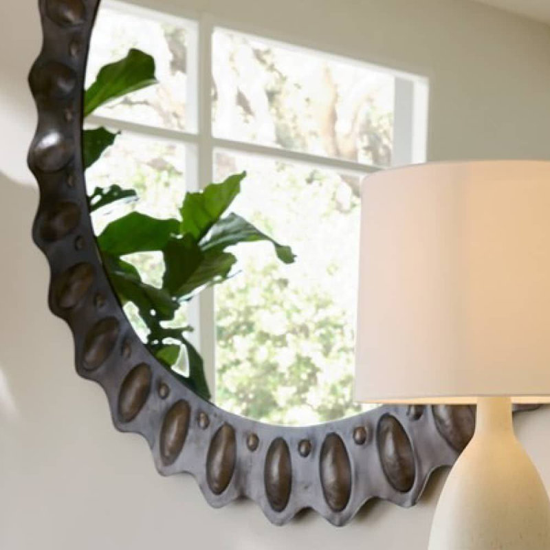 Greenly Round Iron Mirror