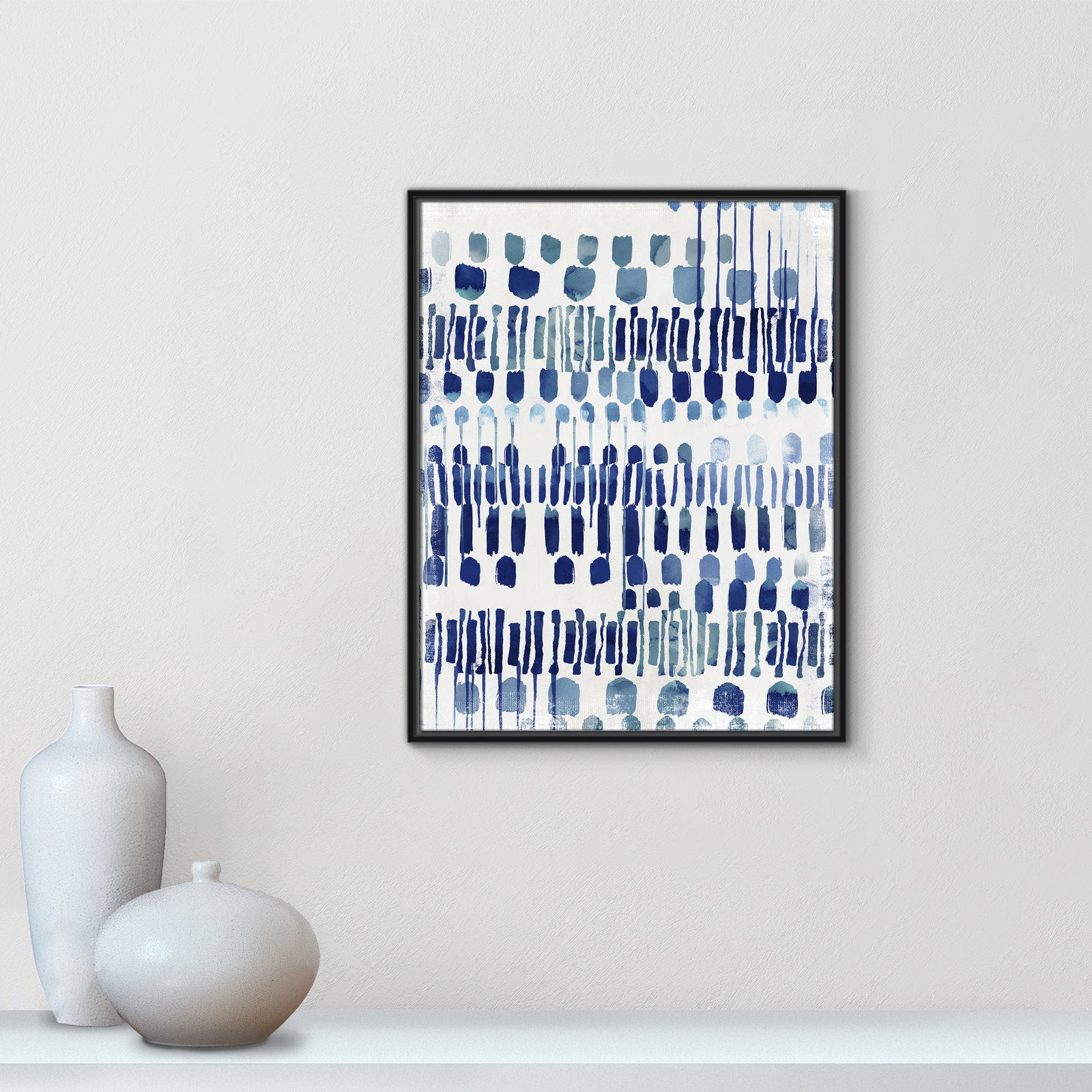 Fynn "Continuously I" Painting by Eva Watts, No Matte, Black Framed Canvas, 29.5" H x 23.5" W x 2" D
