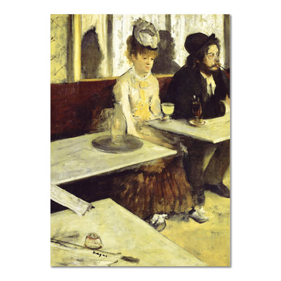 L'assenzio by Edgar Degas - No Frame Print on Plastic / Acrylic