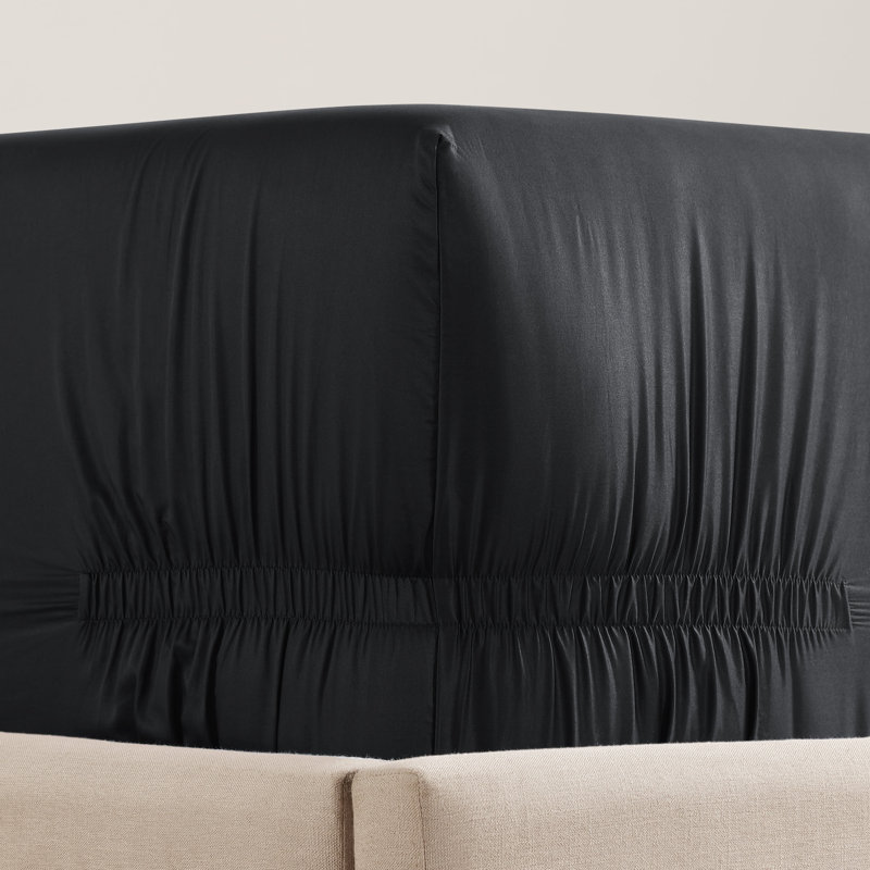 Purefect Fit Adjustable Sateen Fitted Sheet Fitted Sheet, Queen, Black